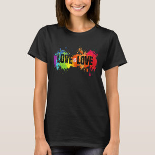 T-shirt L'amour est amour LGB Gay Lesbian Rainbow Pride Vi