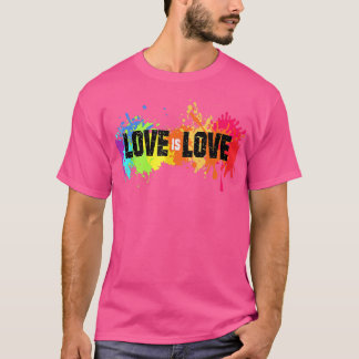 T-shirt L'amour est amour Rainbow Splatter LGBT Pride Gay