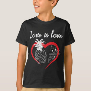 T-shirt L'amour est amour Saint Valentin Ananas Pizza Love
