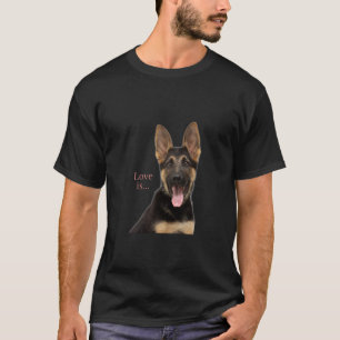 T-shirt L'amour est berger allemand Chemise Chien Maman GS