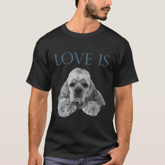 T-shirt L'Amour Est Cocker Spaniel
