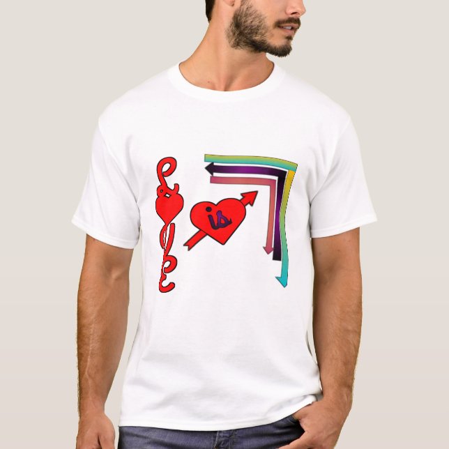 T-shirt L'amour est coloré (Devant)