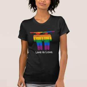 T-SHIRT L'AMOUR EST COUPLE D'HOMOSEXUEL D'AMOUR