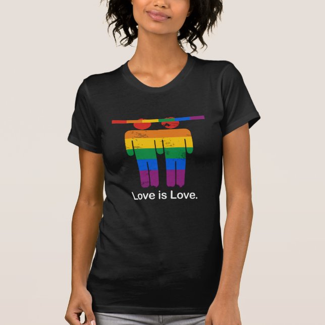T-SHIRT L'AMOUR EST COUPLE D'HOMOSEXUEL D'AMOUR (Devant)