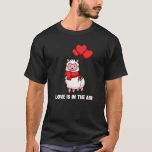 T-shirt L'Amour Est Dans L'Air Éleveur De Lama Vicuña Guan