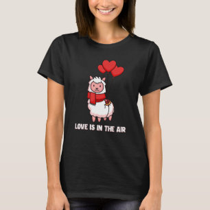 T-shirt L'Amour Est Dans L'Air Llama Vicuna Guanaco Breede