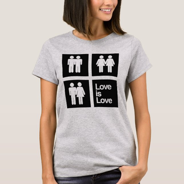 T-shirt L'amour est des blocs d'amour (Devant)