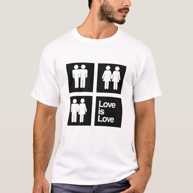 T-shirt L'amour est des blocs d'amour (Devant)