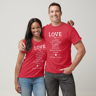 T-shirt L'amour est ...des noms et des chemises de date et