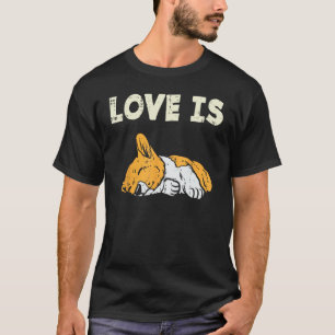 T-shirt L'amour est gallois Corgi mignonne animal animal A