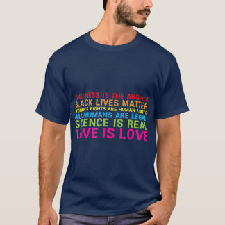 T-shirt L'amour est gentil à la vie noire l'égalité LGBT