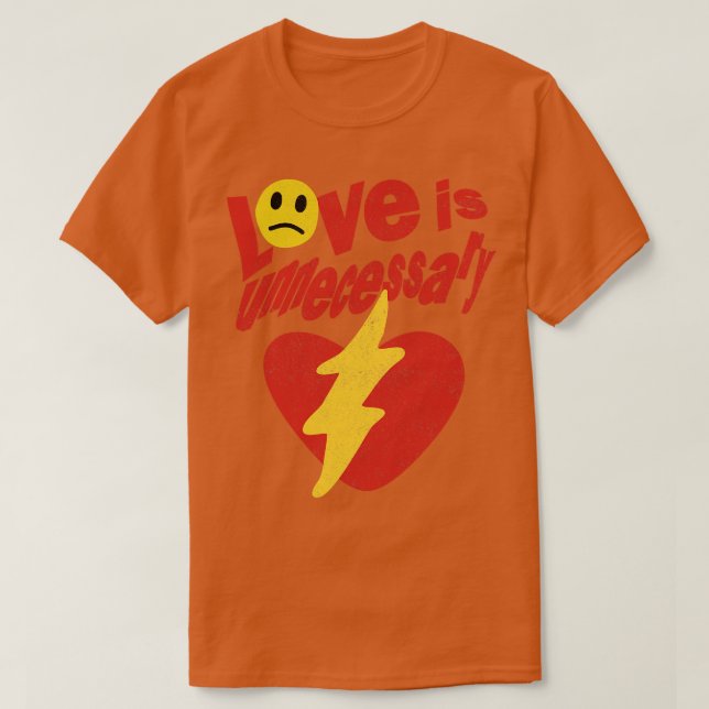 T-shirt L'amour est inutile 1 (Design devant)