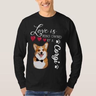 T-shirt L'Amour Est La Propriété D'Un Tee De Famille Corgi