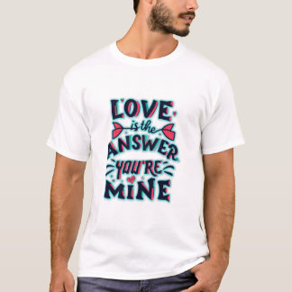 T-shirt L'amour est la réponse, vous êtes à moi