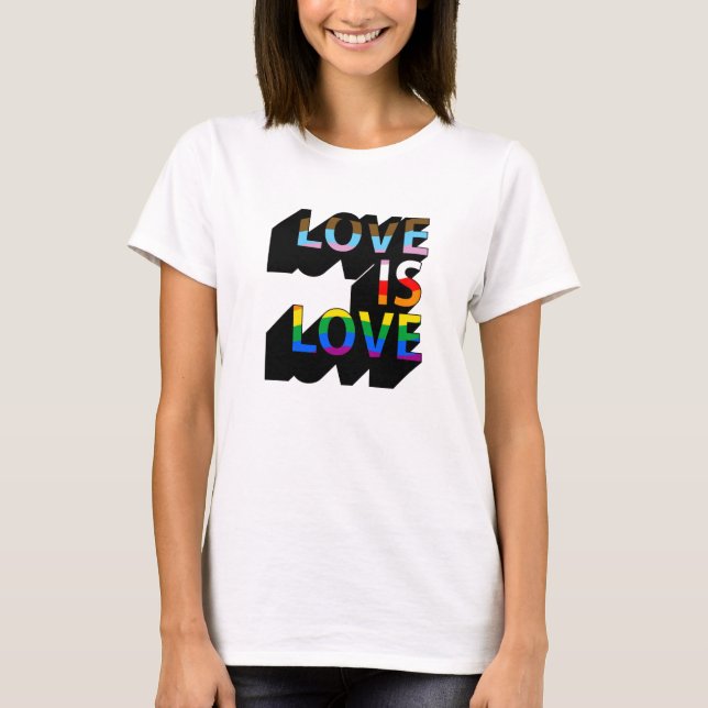T-shirt L'amour est l'amour 3D (Devant)