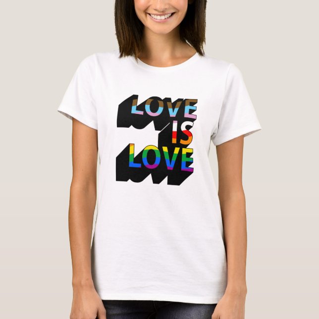 T-shirt L'amour est l'amour 3D (Devant)