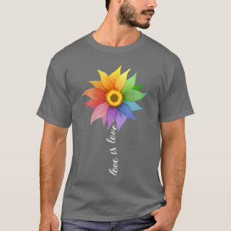 T-shirt L'amour est l'amour amis Tournesol