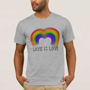 T-shirt L'amour est l'amour Cœur de licornes Fierté gay