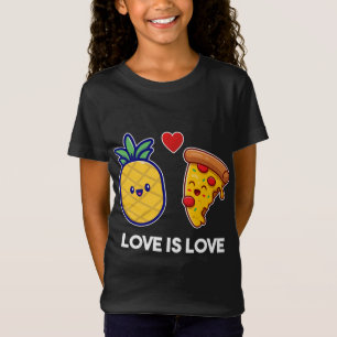 T-Shirt L'Amour Est L'Amour Cute Fierté Pizza D'Ananas