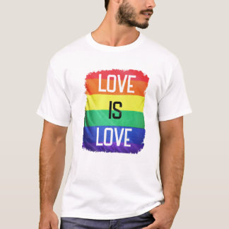 T-shirt L'Amour Est L'Amour, Drapeau De Fierté