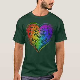 T-shirt L'amour est l'amour et il vient Gradient Heart No3