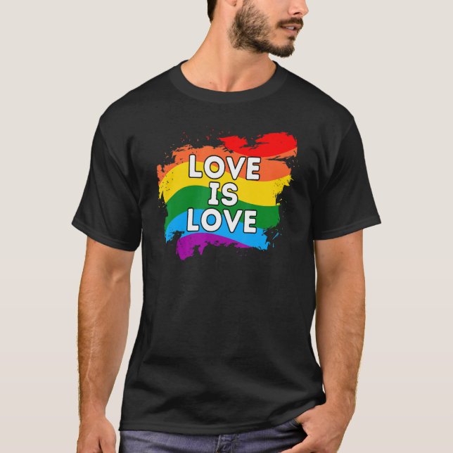 T-shirt L'Amour Est L'Amour Gay Lesbian Lgbt Lgbtq Lgbtqia (Devant)