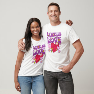 T-shirt L'amour est l'amour Hippie Retro