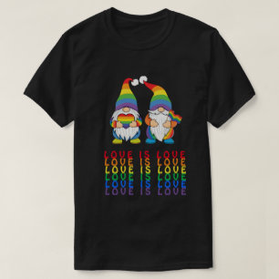 T-shirt L'amour est l'amour - LGBTQ - Homme Gnomes Couple
