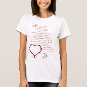 T-shirt L'amour est l'amour patient est gentil 1 Corinthie