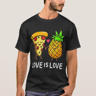 T-shirt L'Amour Est L'Amour Pizza Ananas Interdit Hawaiian