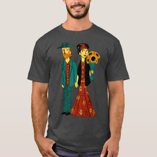 T-shirt L'amour est l'art de Frida Kahlo et Van Gogh
