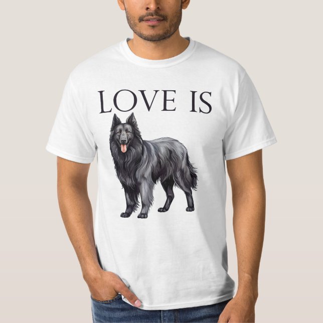 T-shirt L'amour est le Berger belge (Devant)