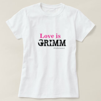 T-shirt L'amour est le blanc de base T des femmes de Grimm