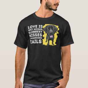 T-shirt L'amour est le nez humide Labrador Retriever Chien