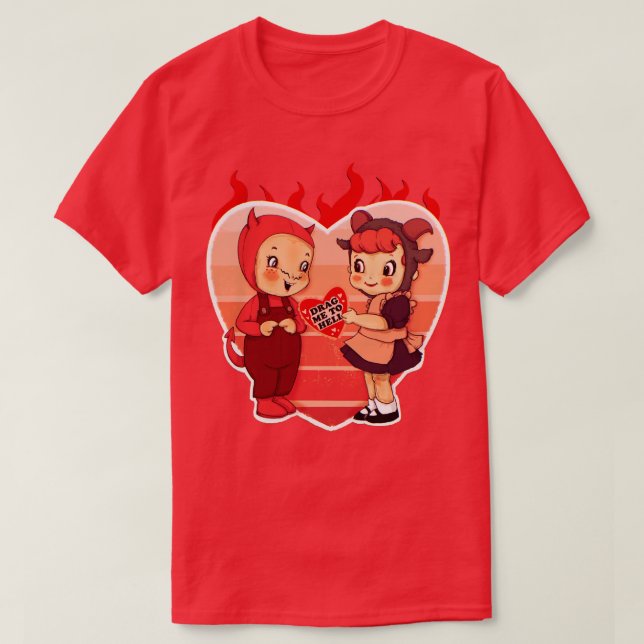 T-shirt L'amour est l'enfer (Design devant)