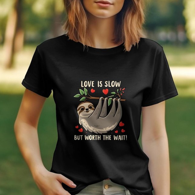 T-shirt L'amour est lent mais vaut la peine d'attendre mig (Créateur téléchargé)