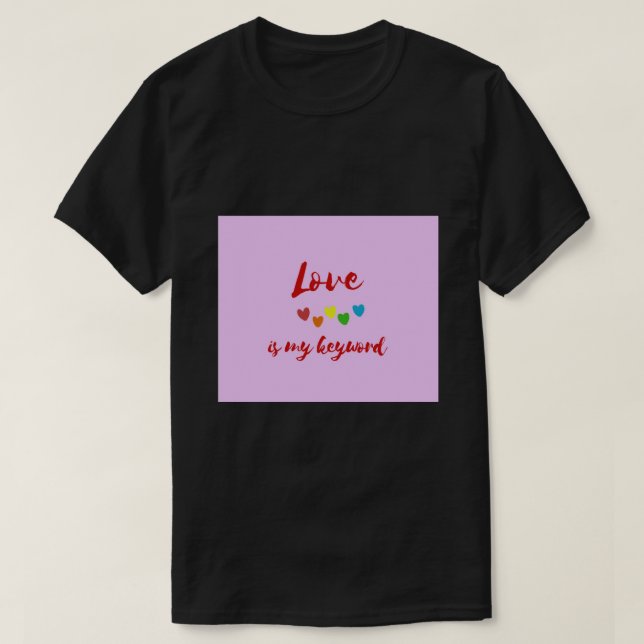 T-shirt L'amour est mon mot-clé Pad Souris Pad (Design devant)