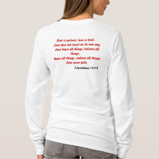 T-shirt L'amour est patient, amour est aimable, Hoody