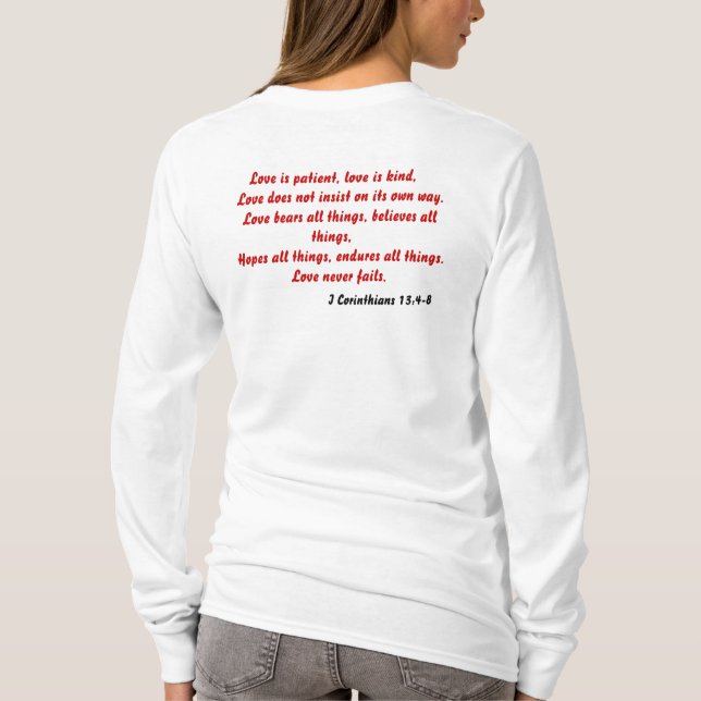 T-shirt L'amour est patient, amour est aimable, Hoody (Dos)