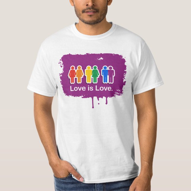 T-SHIRT L'AMOUR EST POURPRE D'AMOUR (Devant)