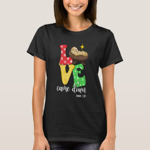 T-shirt L'amour est tombé Luc 211 Baby Jesus Noël Pajam