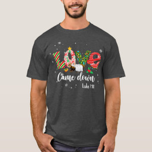 T-shirt L'amour est tombé Luc 211 Bébé Jésus Famille de No