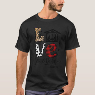 T-shirt L'amour est tombé Luc 211 Joyeux Noël Bébé Jésus