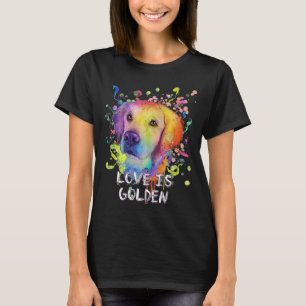 T-shirt L'Amour Est Un Animal Doré Pun Golden Retriever An