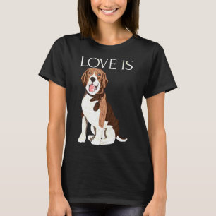 T-shirt L'Amour Est Un Joli Chien De Chien De Chien De Chi