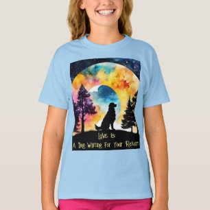 T-shirt L'amour est une aquarelle de chien