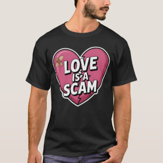 T-shirt L'amour est une arnaque Anti Saint Valentin
