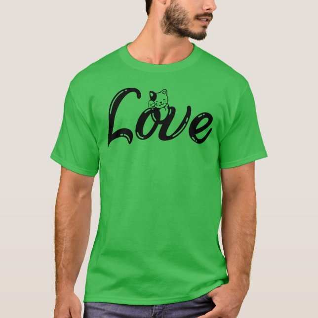 T-shirt L'amour est une famille de chats (Devant)