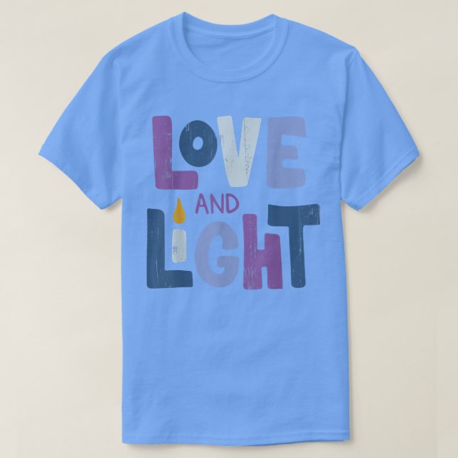 T-shirt L'Amour Et La Lumière Hanoukka (Design devant)