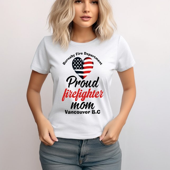 T-shirt L'amour et le soutien honorent les mamans pompiers (Créateur téléchargé)